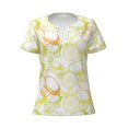 thumbnail image 3 of Naloa Lemon Potatoes Print T-Shirts Short Sleeve V Neck Tees for Women Fashion Tops Trendy Lightweight Soft Casual Summer Outfits Clothes, 3 of 5