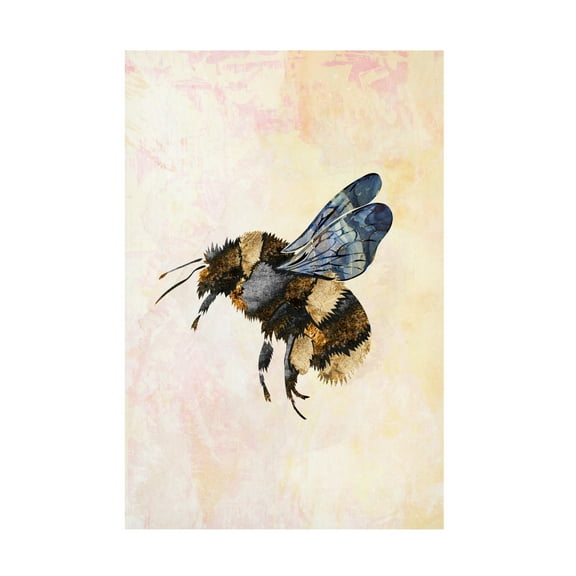 Trademark Fine Art Sarah Manovski Grunge Watercolour Bee Canvas Wall Art