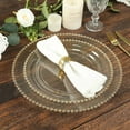 thumbnail image 3 of BalsaCircle 10 Clear Gold 13 in Round Plastic Charger Plates with Beaded Rim Party Tableware Wedding Events Decorations Supplies, 3 of 7