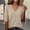 Khaki, variant on Short Sleeve Tshirt For Women Summer Thread Neck T Shirts Loose Fit Casual Lightweight Basic Tee Classic T-shirt Work Blouse Daily Wear Khaki M