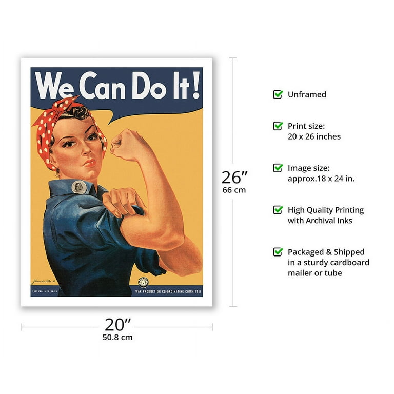 We Can Do It - Rosie the Riveter - Vintage War Poster by J. Howard
