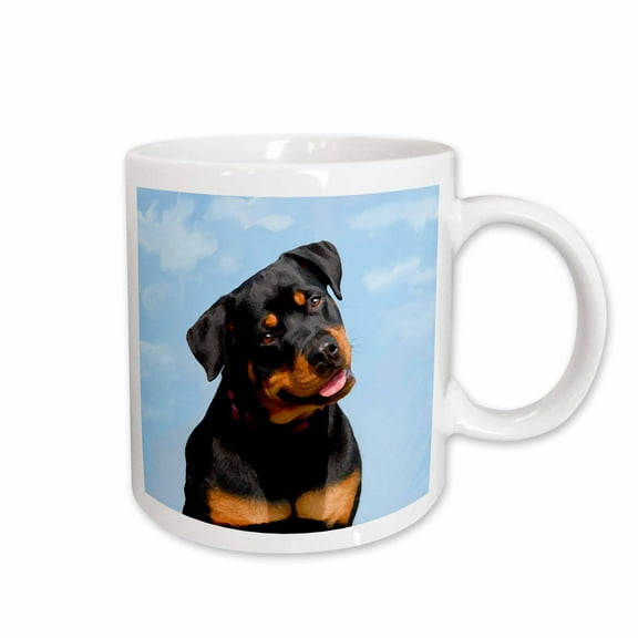 3drose, Rottweiler, 15oz Mug