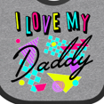 thumbnail image 4 of Inktastic I Love My Daddy 80s Retro Style Boys or Girls Baby Bib, 4 of 4