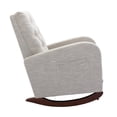 thumbnail image 4 of FFH Rocking Chair for Nursery and Living Room, Indoor Rocker Accent Armchair with Side Pocket, Chenille Light Gray, 4 of 11
