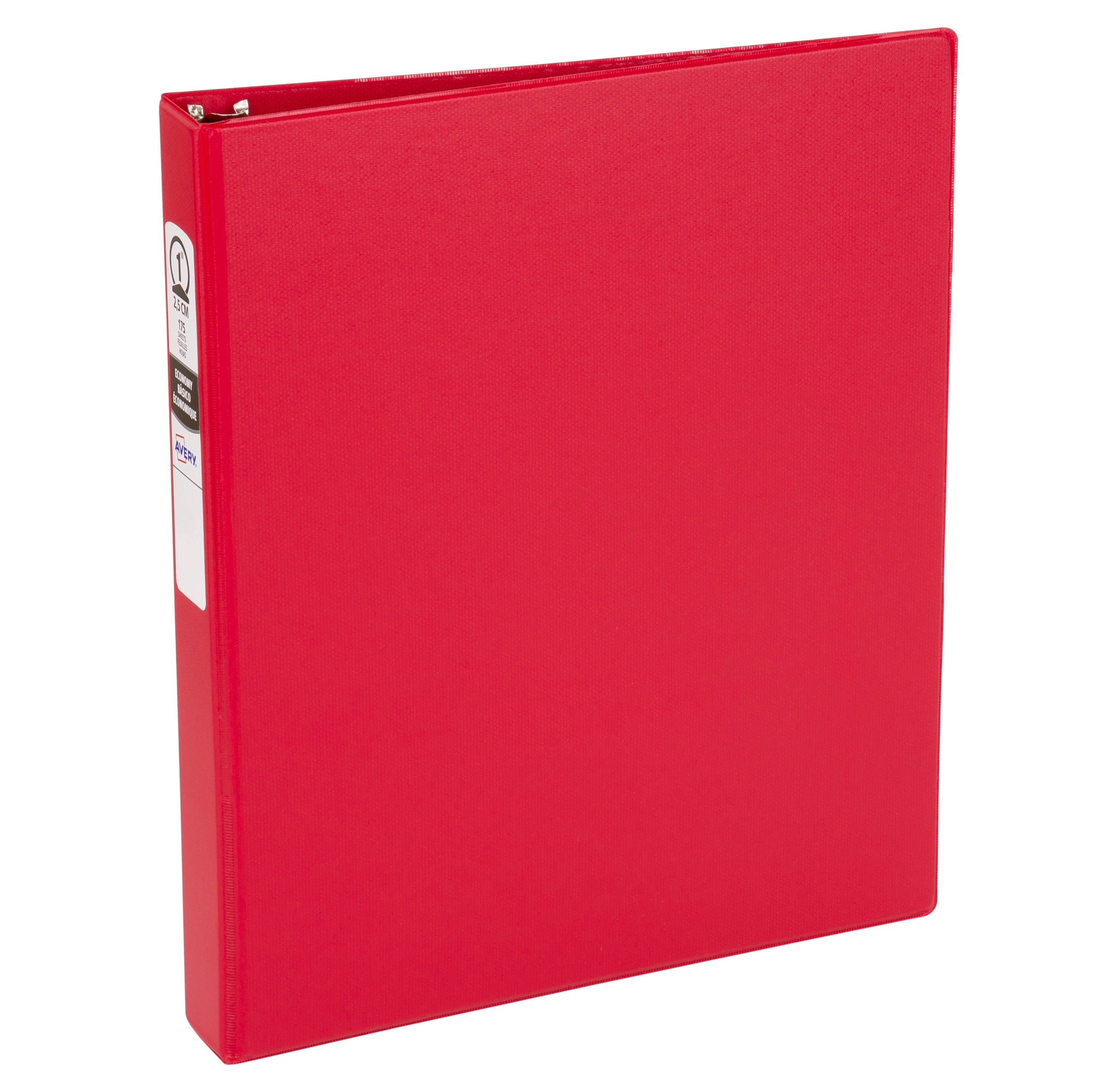 Avery Economy NonView Binder, 1" Round Ring, Red (03310)