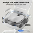 thumbnail image 2 of Seat Cushions for Office Chairs - Pressure Relief Seat Cushion - Car Seat Cushions for Pressure Relief, Tailbone Pain, Sciatica & Back Pain Relief for Office Chairs (Grey), 2 of 15