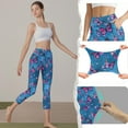 thumbnail image 2 of PFRNLF High Waisted Leggings for Women Full Length Butterfly Print Capri Buttery Soft Yoga Pants, 2 of 8