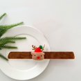 thumbnail image 4 of Christmas Plush Wristband with Ring – 9.6 in Soft Fabric Bracelet Featuring Santa, Reindeer & Tree Designs for Kids Party Gifts & Holiday Outfits, 4 of 5