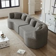 thumbnail image 7 of 106" Oversized Sectional Sofa,Modern Corduroy Memory Foam Sofa Cloud Sofa with Deep Seat for Living Room,Grey, 7 of 7