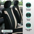 thumbnail image 2 of FH Group Cosmopolitan Flat Cloth Car Seat Covers Fit For Car Truck SUV Van - Front Row, 2 of 7