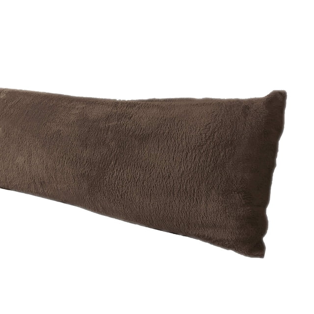 Funda de almohada corporal Truworth Bedding Sherpa/Microplush Coffee