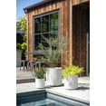 thumbnail image 5 of Veradek Demi Series Bundle - Three Piece Set of Plastic-Stone Planters - White, 5 of 10