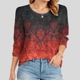 thumbnail image 2 of Godom Womens Tops Casual 3/4 Sleeve Shirts Crew Neck Loose Casual Blouses Floral Print Tshirts, 2 of 5
