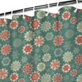 thumbnail image 3 of Green Christmas Floral Pattern Shower Curtain 84"x72" ,Bathroom Decorative Shower Curtains Set with 12 Hooks,Modern Waterproof Washable Shower Curtain, 3 of 6