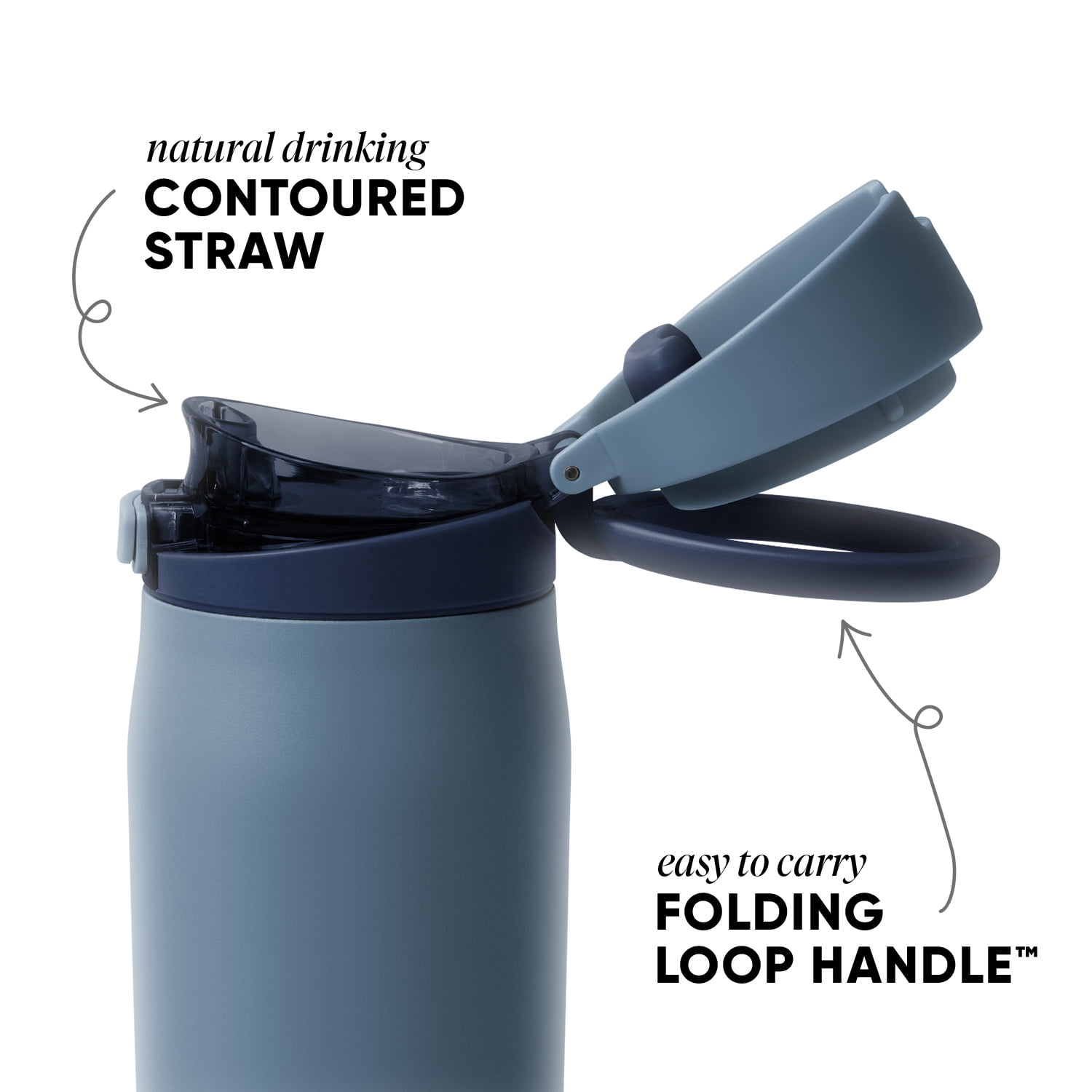 Simple Modern 24oz Mesa Loop Water Bottle with Covered Spout | Deep Dune