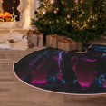 thumbnail image 5 of Sikiie Futuristic Purple Panther Nativity Christmas Tree Skirt, Jesus Christian Winter Holiday Tree Mat Decoration(30-48IN)48", 5 of 6