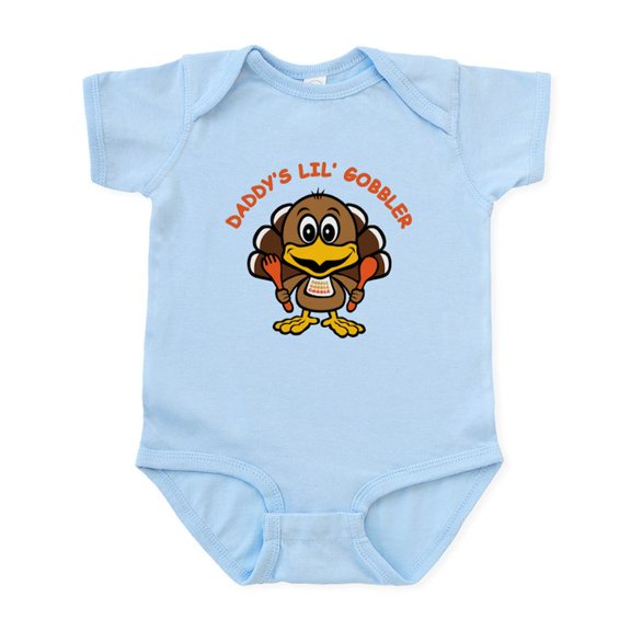 CafePress - Daddy's Lil' Gobbler Infant Bodysuit - Baby Light Bodysuit, Size Newborn - 24 Months