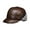 Brown, variant on Men's Real Cow Leather Baseball Cap Hat Brand Winter Warm Russian Genuine Leather Caps Hats With Faux Fu-r Inside ,Classic Design