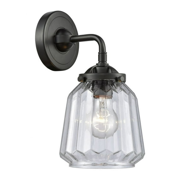 Innovations 284-1W-OB-G142-LED Chatham 1 Light Sconce part of the Nouveau Collection, Oil Rubbed Bronze