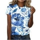 thumbnail image 1 of Tops de Ajuste Suelto para las Mujeres Impreso Manga Corta Suéter Camiseta Cuello Redondo Blusa Casual, Top de Moda para el Uso Diario Y las Salidas, 1 of 6