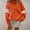 Orange, variant on Womens Hooded Pullover Sweatshirts Fall Fashion Varsity Striped Long Sleeve Drop Shoulder Oversized Sweat Tops Orange M