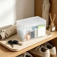thumbnail image 4 of Small Plastic Storage Box with Lid, Stackable Organizer for Bathroom, Makeup, Office, and Home Supplies, 4 of 6