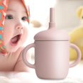 thumbnail image 5 of Taza de entrenamiento de silicona para bebés con 2 asas, taza con pajita Taza de agua de silicona para bebés Taza de aprendizaje Resistente a caídas Taza para niños de alta temperatura resistente, 5 of 5
