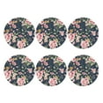 thumbnail image 2 of Balery 6 Pcs Vintage Floralleather Coasters Set, Drink Table Cup Coasters For Living Room Kitchen Coffee Decor, 2 of 9