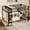 Black + Full, variant on Full Size Metal Loft Bed Frame with Wardrobe, Storage Shelves & Pegboard, Multi-Functional Space-Saving Loft Bed,Black