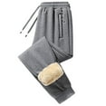 thumbnail image 2 of RKSTN Man Polyester Trousers Man Solid Color Lamb Wool Fleecing Intensification Trousers Warm Pajama Pants Full Length Pants, 2 of 3
