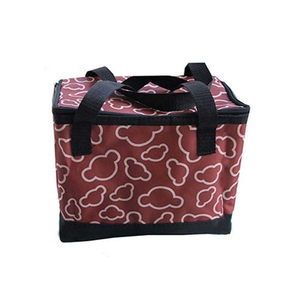 Bolsas aisladas, contenedor de comida de mano a prueba de fugas, Camping, Picnic, engrosamiento, mantenimiento fresco, bolsa de almuerzo, Organizadores de utensilios de cocina Color café 25*16*19 Injueey HA071490-10