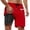 Red, variant on Kcolen Mens Swim Trunks 7 Inch Solid Board Shorts Stretchy Upf Swimming Trunks Soft Compression Liner Beach Summer Men Swim Brief