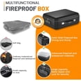 thumbnail image 6 of Fireproof Document Box With Combination Lock， Panbear Fire Proof Safe For Home Documents Fireproof Water Resistant Hard Case Safe Box For Important Documents Certificates Laptop Passports (Black), 6 of 9