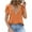 Orange, variant on Women's Casual Dressy Tops Lace V Neck Short Petal Sleeve Shirts Fashion Color Block Loose Fit Blouses S-2xl (XL, Khaki)