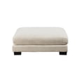 thumbnail image 2 of Rix 45 Inch Ottoman- Attached Seat Cushion in Beige Corduroy Fabric- Wood, 2 of 6