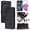 Black, variant on Flip case for GANGXUN Samsung Galaxy Xcover 5 Wallet Case with Kickstand, Card Slots, RFID Block, Cat Design