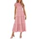 thumbnail image 1 of Vestido midi PRETTYGARDEN para mujer, floral, verano 2025, rosa, 1 of 9