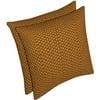 Pebble Texture Square Pillow 2-Pack, Brown