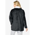 thumbnail image 2 of Dreams & Co. Plus Size Sherpa Lined Collar Microfleece Bed Jacket, 2 of 3