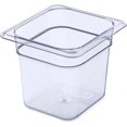 thumbnail image 1 of Soro Essentials - Recipiente de policarbonato transparente de 15 cm de profundidad, tamaño sexto, ideal para hoteles, cocinas, restaurantes, frutas y verduras., 1 of 5
