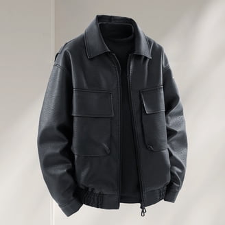 Excelled 7996BM Mens Big & Tall Asymmetrical Motorcycle Leather