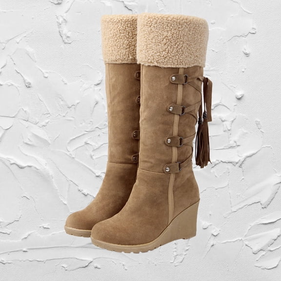 LABSERRON High Boots for Women 1 Pair Fashion Style Classic Style Comfortable Breathable Non-slip Rubber Brown