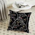 thumbnail image 5 of Set of 2 Ladybug Leaf Birds Pillow Covers 18x18 Inch Spring Trees Leaves Hummingbird Throw Pillow Cases Spring Summer Farmhouse Decoration Cushion Cover Cotton Linen, Black White, 5 of 6