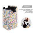 thumbnail image 3 of Yayeee Freestanding Laundry Hamper with Handle Collapsible Large Storage Basket for Clothes, Yellow Wildflower Pattern, 3 of 7