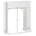 thumbnail image 3 of Homiyad Over The Toilet Bathroom Cabinet, Freestanding Bathroom Storage Organizer with Adjustable Shelves, Toilet Rack, White, 3 of 8