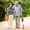 Silver, variant on Lightweight Adjustable Folding Cane Seat with LED Light, Portable Walking Cane Chair with Aluminum Frame, 5 Height Settings, Anti-Slip Foot Pads 220 lbs Capacity for Travel Walking and Resting Brown