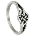 thumbnail image 2 of Celtic Knot Ring Womens Silver Stainless Steel Norse Viking Band, 2 of 4