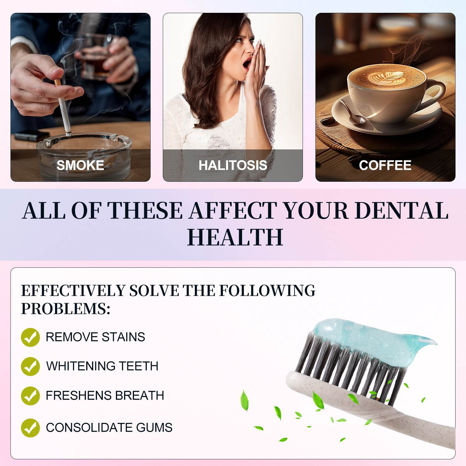 3 Pack Niacinamide Toothpaste, Whitens Teeth, Long-Lasting Freshness, 3.8 OZ