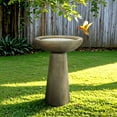 thumbnail image 3 of 24.4"H Concrete Bird Bath for Outdoors - Pedestal Bird Bath for Patio, Yard and Garden Decor, 3 of 10
