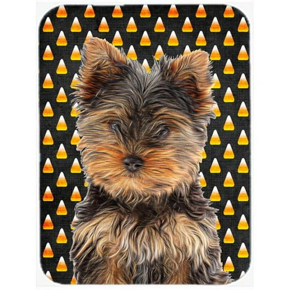 Carolines Treasures  Candy Corn Halloween Yorkie Puppy & Yorkshire Terrier Mouse Pad
